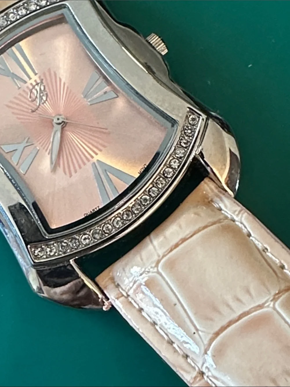NWOT Brighton Women’s Pink large face  Watch w/  Crystal Accents